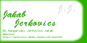 jakab jerkovics business card